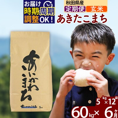 令和7年産《定期便6ヶ月》あきたこまち 60kg【玄米】|foap-21306