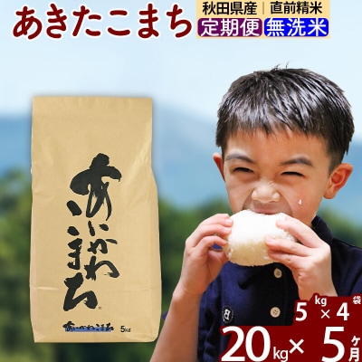 令和7年産《定期便5ヶ月》あきたこまち 20kg 無洗米|foap-30805