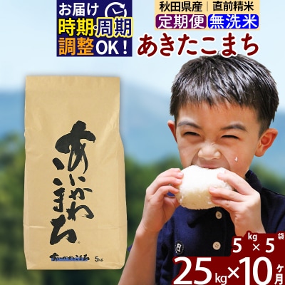 令和7年産《定期便10ヶ月》あきたこまち 25kg 無洗米|foap-30910