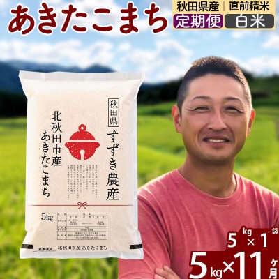 令和7年産《定期便11ヶ月》秋田県産 あきたこまち 5kg 白米|szap-10311