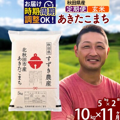 令和7年産《定期便11ヶ月》秋田県産 あきたこまち 10kg 玄米|szap-20611