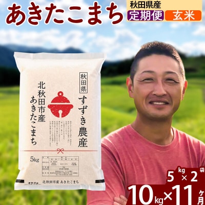 令和7年産《定期便11ヶ月》秋田県産 あきたこまち 10kg 玄米|szap-20611