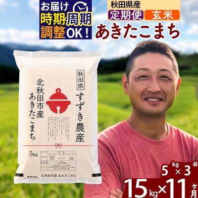 令和7年産《定期便11ヶ月》秋田県産あきたこまち 15kg 玄米|szap-20711