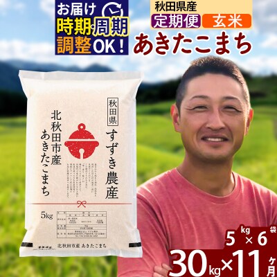 令和7年産《定期便11ヶ月》秋田県産あきたこまち 30kg 玄米|szap-21011