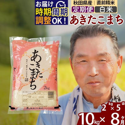 R7年産 新米受付《定期便8ヶ月》秋田県産あきたこまち10kg【白米】|oomr-10608