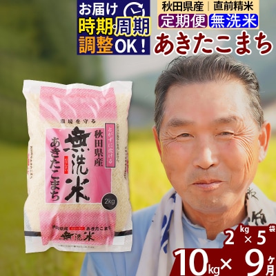 R7年産 新米受付《定期便9ヶ月》秋田県産あきたこまち10kg【無洗米】|oomr-30609