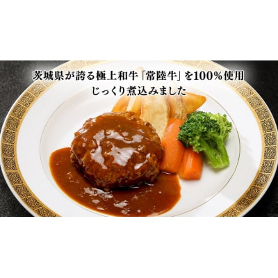【茨城県共通返礼品】【 お歳暮熨斗付き 】 常陸牛100% 煮込みハンバーグ [AU013yas]