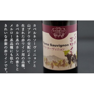 八千代夢ワインシリーズハーフボトル2本ヤマソーヴィニョン(赤)・つくば甲州(白) [AT012ya]