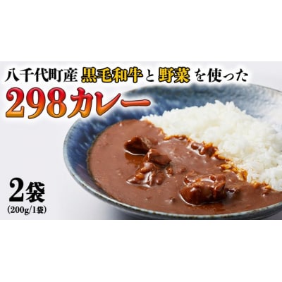 【八千代町産和牛と野菜使用】【黒毛和牛 ビーフカレー】(200g×2袋)  [CA001ya]