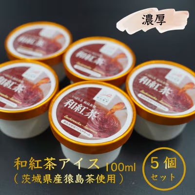 猿島茶使用 和紅茶 アイス 5個入 アイスクリーム ギフト スイーツ 詰合せ [AF064ya]