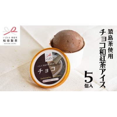 猿島茶使用 チョコ和紅茶 アイス 5個入 アイスクリーム ギフト スイーツ 詰合せ[AF108ya]