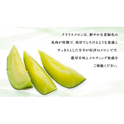 【 令和8年産 】【 先行受付 】クラリスメロン 秀品 1箱 2玉入 [CG004ya]