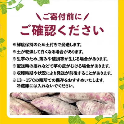 【先行受付】10月下旬以降発送 訳あり さつまいも 紅はるか 約5kg 土付き [AX046ya]