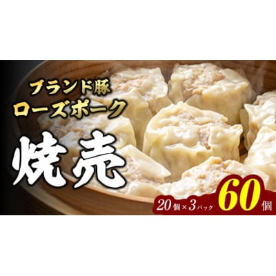 【国産素材】ローズポーク 焼売 60個 (冷凍) しゅうまい 冷凍食品  [BN002ya]