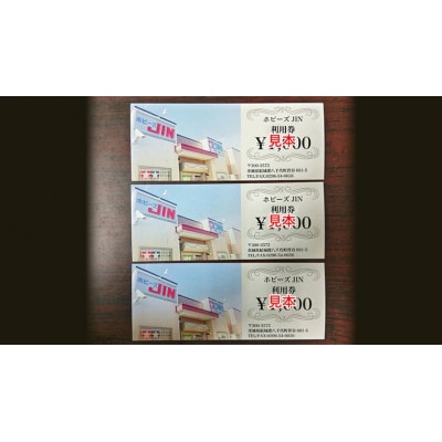 ホビーズJIN 利用券 3,000円分 (1,000円券×3枚) [BQ001ya]