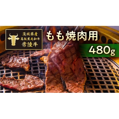 茨城県産高級黒毛和牛「常陸牛」 もも焼肉用 480g [AI009ya]