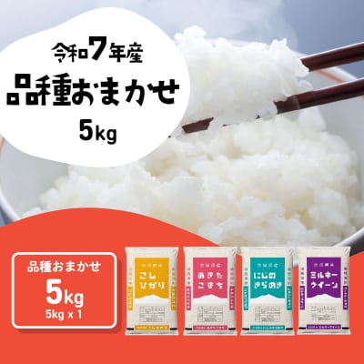令和7年産 茨城県産 お米 おまかせ 精米 5kg (5kg×1袋)