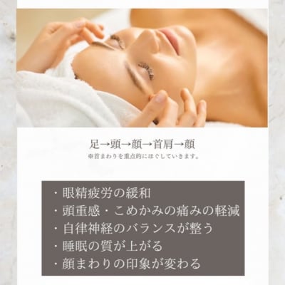 Reset Lounge 目まわり集中ケア 50分 体験 利用券 チケット マッサージ
