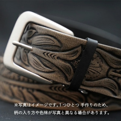 牛革ベルト(アンティーク・黒染め) [BE002ya-M]