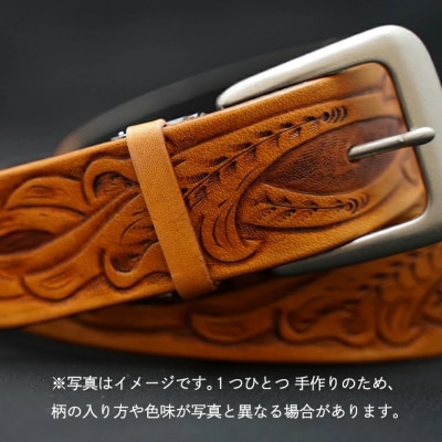 牛革ベルト(アンティーク・タン染め) [BE003ya-L]