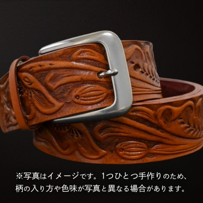 牛革ベルト アンティーク茶染め [BE047ya-M]