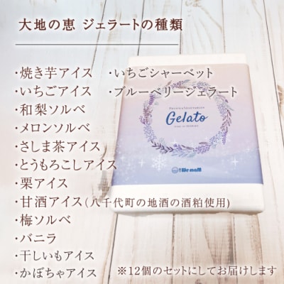 【お歳暮熨斗付き】八千代町 大地の恵み ジェラート アイス 12個 セット [AU092yas]