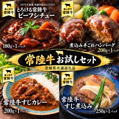 【茨城県共通返礼品】常陸牛アラカルトセット 各1パック [AU142ya]