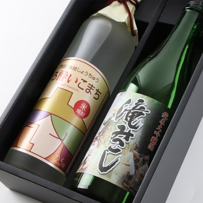 純米大吟醸「滝みこし」&米焼酎「ほろ酔いこまち」セット 各720ml|16_ksy-074101