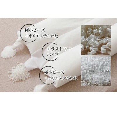 ママの夢枕(シェルピンク)スキンケア加工の枕カバー付|16_mkr-09b101