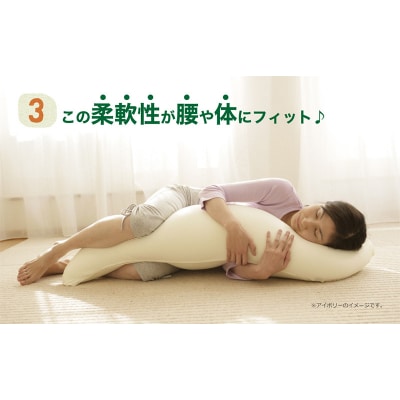 王様の抱き枕 標準サイズ(ライトグリーン)超極小ビーズ抱きまくら|16_mkr-21j101m