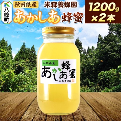秋田県産はちみつ あかしあ 1.2kg×2本|16_ynm-020201