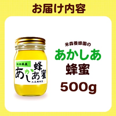秋田県産はちみつ あかしあ 500g×1本|16_ynm-010101