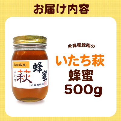 はちみつ いたち萩蜂蜜 国産 500g×1本 秋田県産100%|16_ynm-050501