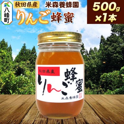 はちみつ りんご蜂蜜 国産 500g×1本 秋田県産100%|16_ynm-070501