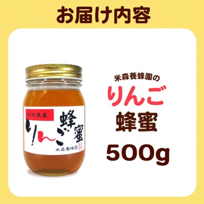 はちみつ りんご蜂蜜 国産 500g×1本 秋田県産100%|16_ynm-070501