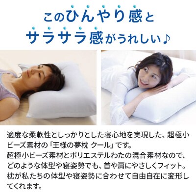 王様の夢枕 クール まくらカバー付き まくら 枕 ピロー 洗える ビーズ|16_mkr-46a101