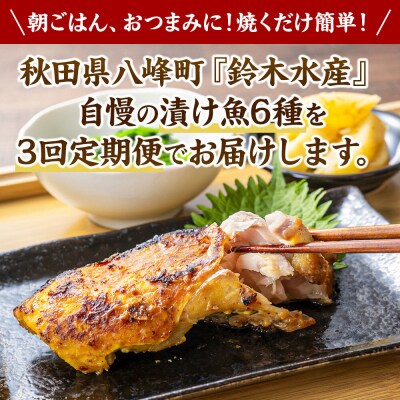 【頒布会3回】「漬け魚」全6種 寒こうじ漬、みりん漬、西京漬等|16_szk-340603