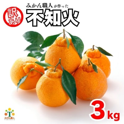 先行受付 訳あり 不知火 3kg みかん 柑橘 フルーツ 果物 みかん職人武田屋
