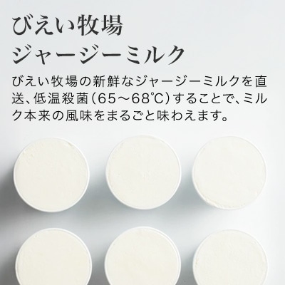 アイス びえい牧場の牛乳を使用!gelatrip's selection　ジェラート 6個BOX 