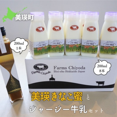 美瑛きなこ蜜とジャージー牛乳のセット 