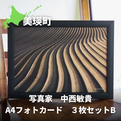 写真家　中西敏貴　A4フォトカード　3枚セットB