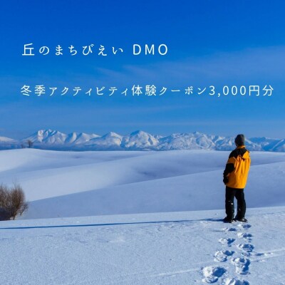 丘のまちびえいDMO　冬季アクティビティ体験クーポン3,000円