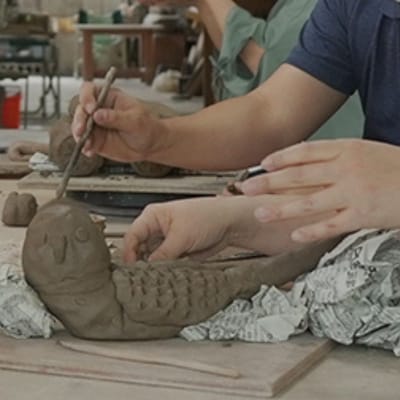 皆空窯　粘土作品制作体験(2名分)[045-09]
