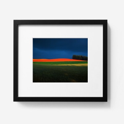 前田真三　額付き写真(黒額)　キャビネサイズ