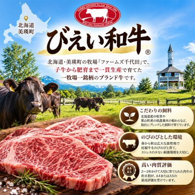 お肉 定期便 びえい和牛 国産 牛肉 各360g×6ヶ月 焼肉 すき焼き ステーキ