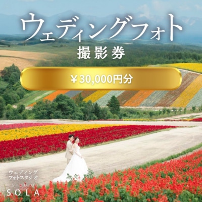 スタジオSOLA　ウェディングフォト30,000円分撮影券 