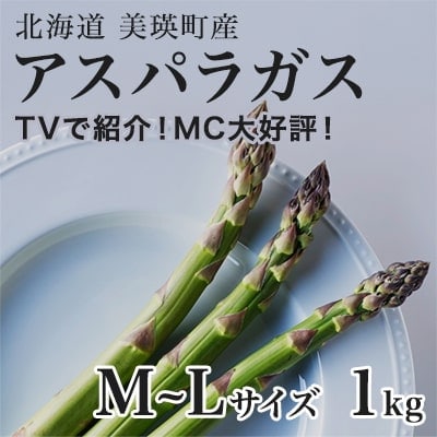 令和8年産!北海道美瑛町幻のアスパラ 本山農場のラスノーブル(グリーンアスパラ)M～Lサイズ1kg