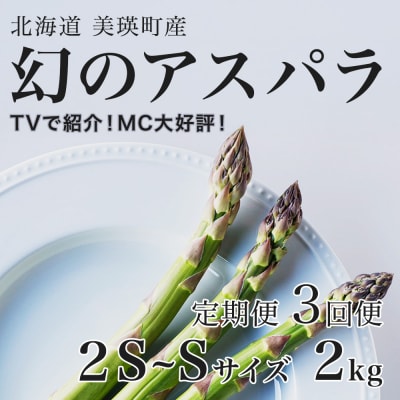 令和9年産先行予約 アスパラガス【2S～Sサイズ 2kg 3回便】北海道産 ラスノーブル