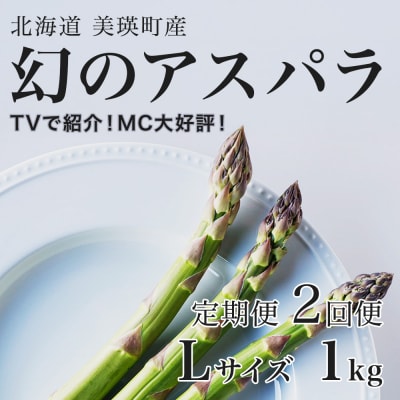 令和9年産先行予約 幻のアスパラ【Lサイズ 1kg 2回便】グリーンアスパラ 北海道産 ラスノーブル