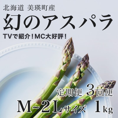 令和9年産先行予約 アスパラガス【M～2Lサイズ 1kg 3回便】美瑛 北海道 ラスノーブル